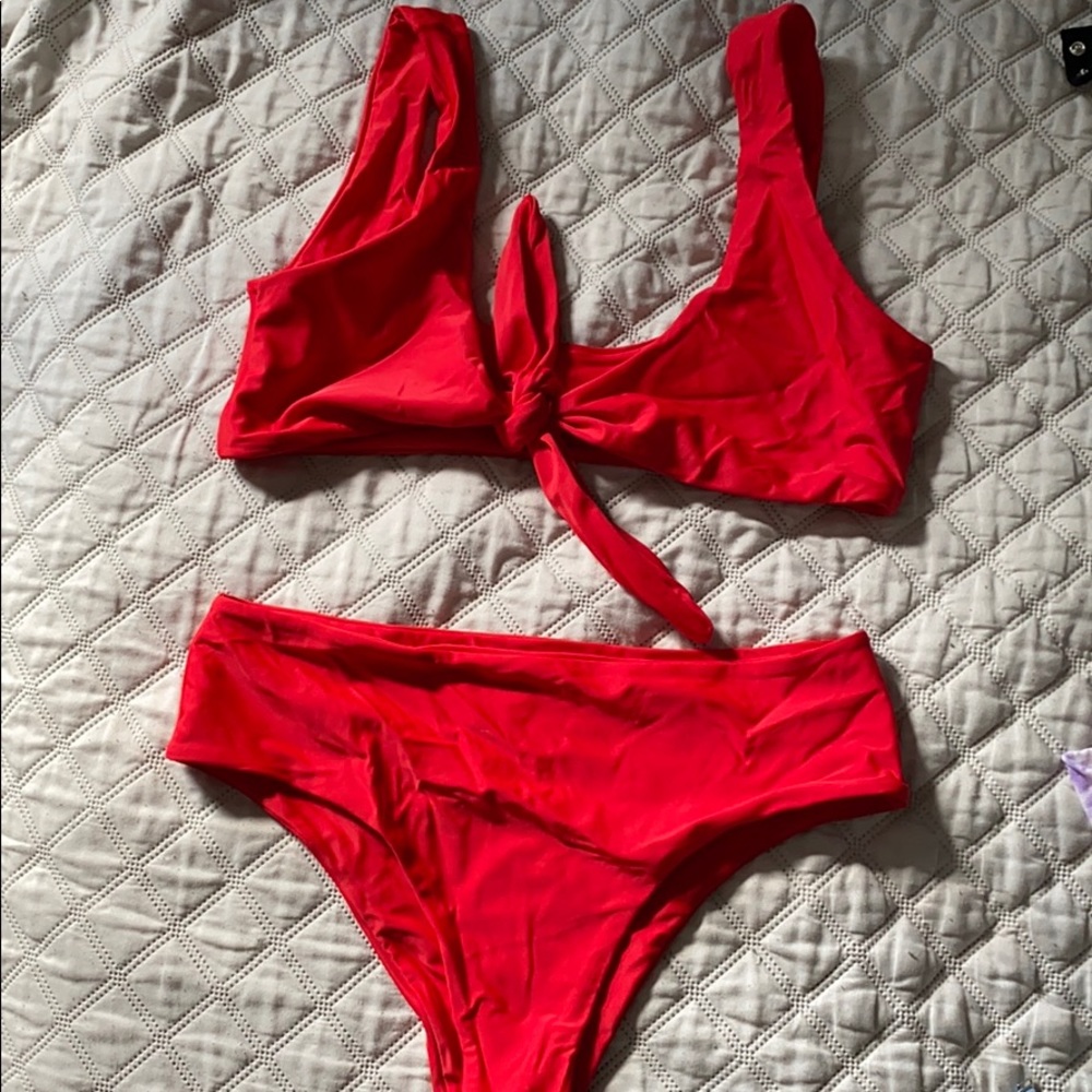 Red Zaful Bikini